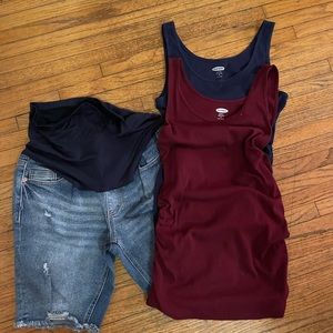 Maternity | 2 Tank Tops | 1 Shorts